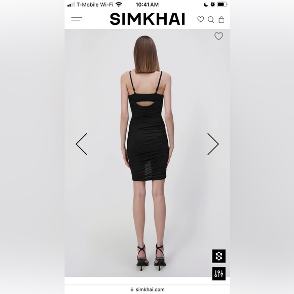 Jonathan simkhai Trixie mesh mini dress BNWT -M - Picture 6 of 7